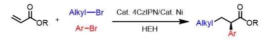 镍/光协同催化丙烯酸酯对映选择性还原烷基芳基化反应